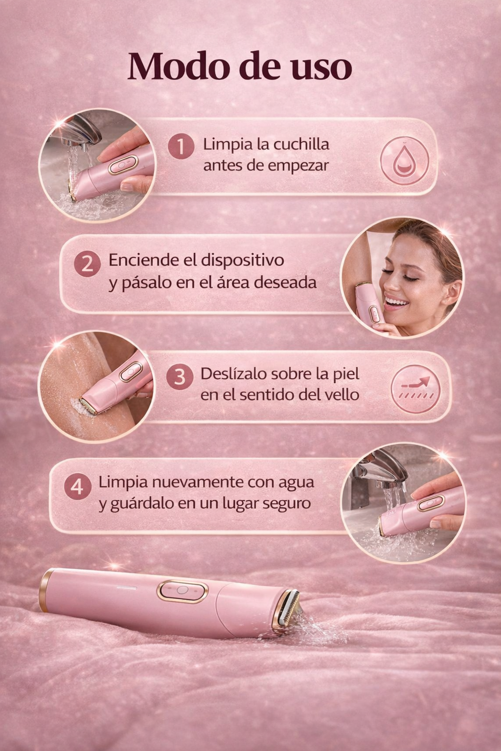 Depilador 2 En 1 Portatil Doble Cabeza