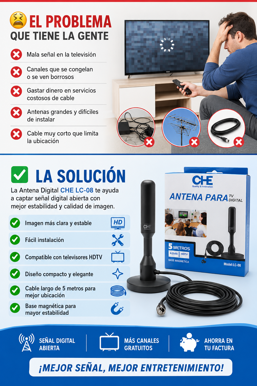 Antena Digital HD para TV| Pro™