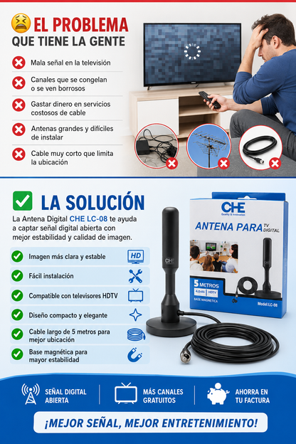 Antena Digital HD para TV| Pro™