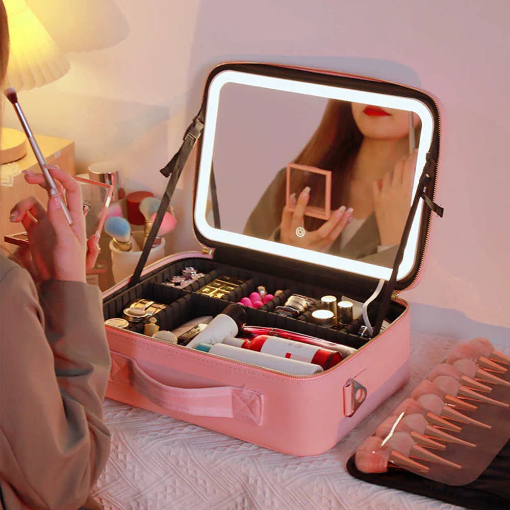 Cosmetiquera Profesional con Espejo LED Pro™
