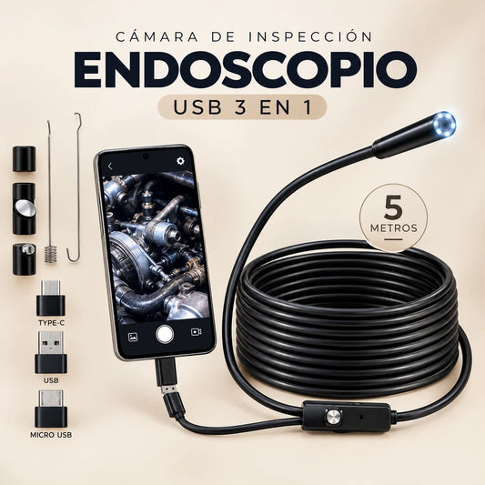 Cámara Endoscopio LED Ajustable