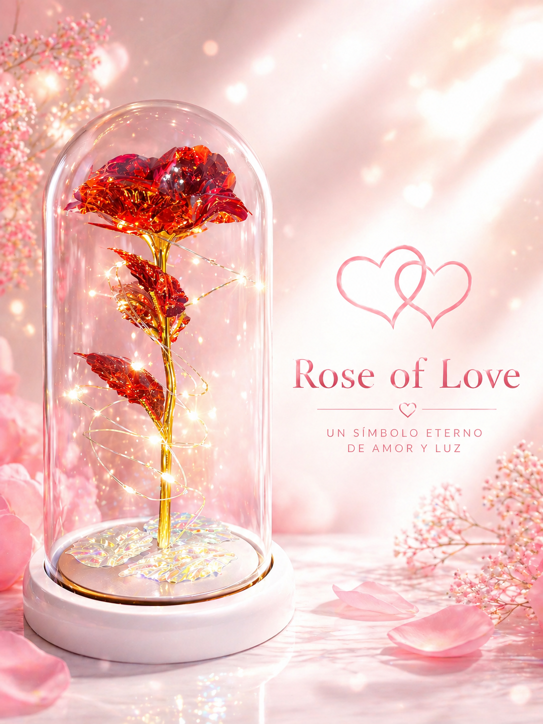 Rosa Eterna Con Luz