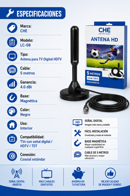 Antena Digital HD para TV| Pro™